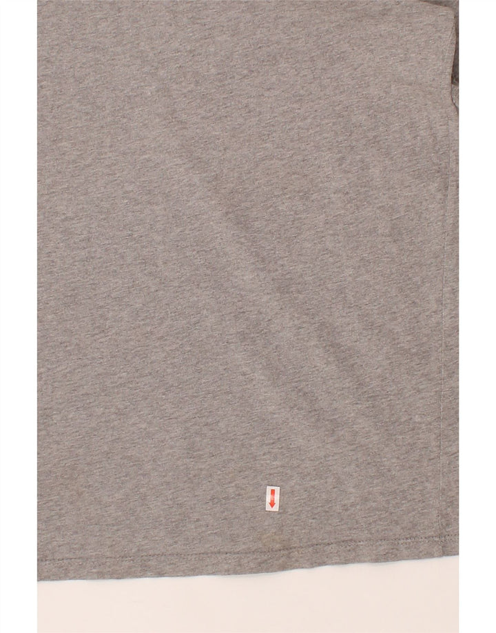 LEVI'S Womens Graphic T-Shirt Top UK 14 Medium Grey Cotton Vintage Levi's and Second-Hand Levi's from Messina Hembry 