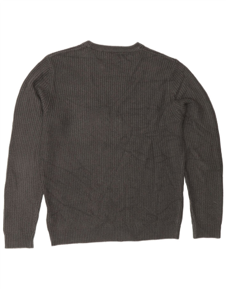 Pulover Jack & Jones pentru bărbați cu decolteu triplu, mare, gri acrilic