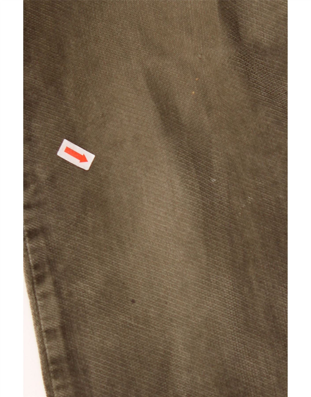 ARMANI Pantaloni Drepți Casual Bărbați L34 L29 Kaki Bumbac