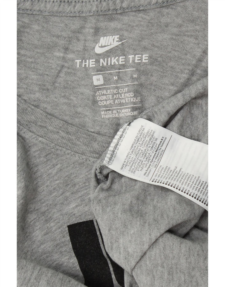 NIKE Mens Athletic Cut Graphic T-Shirt Top Medium Grey Cotton Vintage Nike and Second-Hand Nike from Messina Hembry 