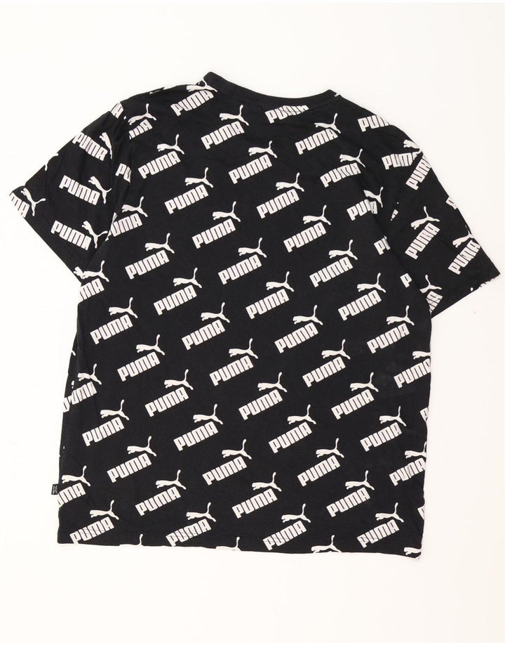 Tricou grafic PUMA pentru bărbați Top mediu din bumbac negru