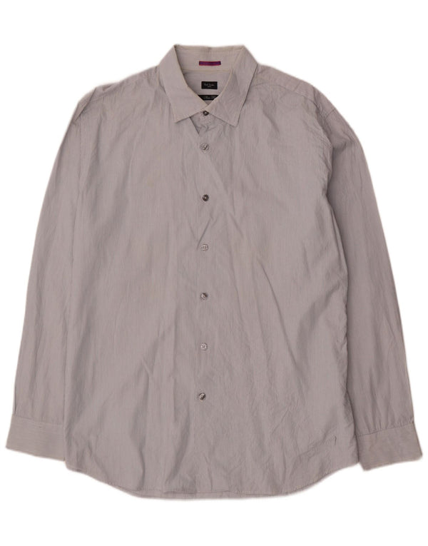 Cămașă pentru bărbați Paul Smith Slim Fit Mărimea 45 18 2XL Bumbac cu dungi gri