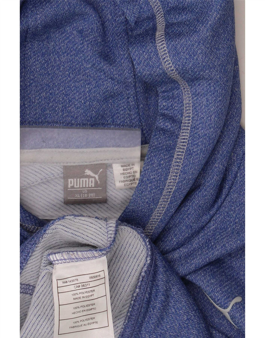 Pulover Puma pentru băieți 15-16 ani XL albastru poliester