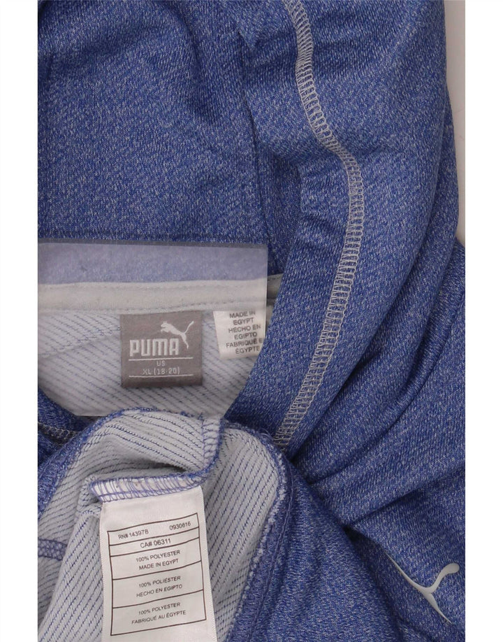 Pulover Puma pentru băieți 15-16 ani XL albastru poliester