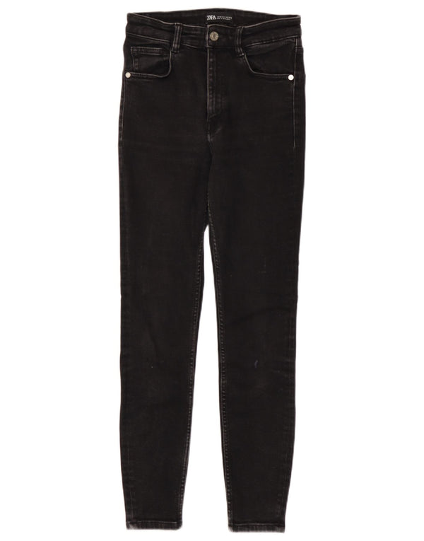 Blugi skinny distressed pentru femei Zara EU 36 XS W26 L26 Negri