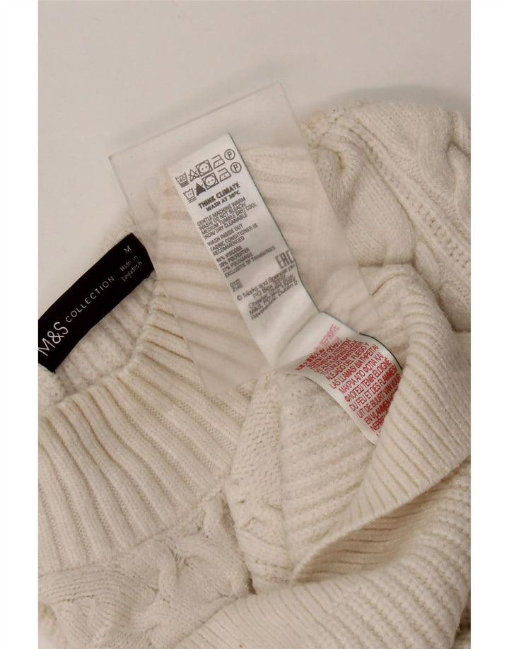 Pulover cu gât țestoasă pentru femei Marks & Spencer UK 14 Medium White