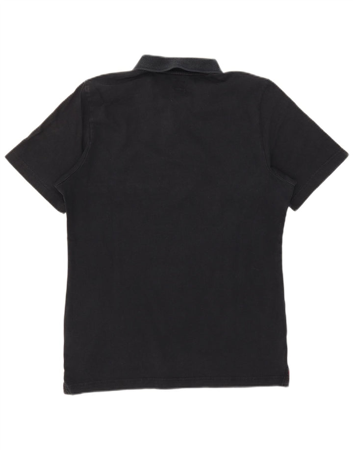 Cămașă polo ADIDAS pentru bărbați, bumbac negru, bloc de culoare