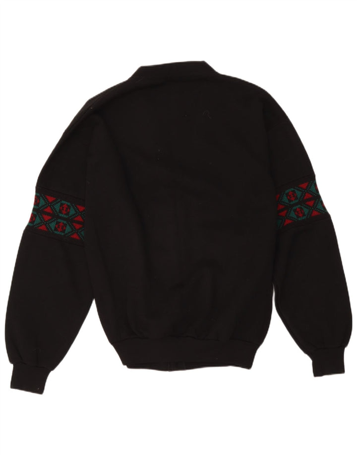 Pulover cardigan pentru bărbați Sporting Club, mare, negru, geometric