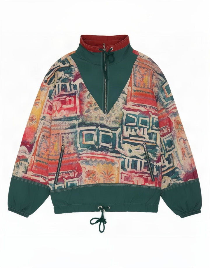 Trening pentru bărbați Vintage Pulover Top Jachetă XS Multicolor Geometric