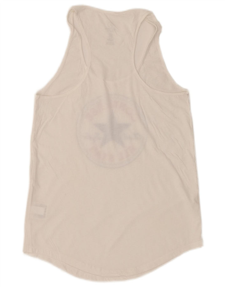 Vestă CONVERSE Classic Fit Graphic Vest Top UK 6 XS Bumbac alb