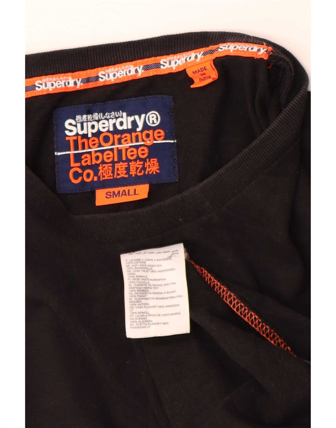 Tricou Superdry pentru bărbați Top mic din bumbac negru