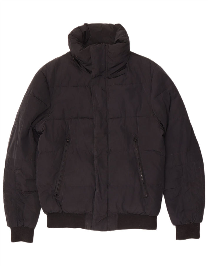 Jachetă căptușită cu glugă pentru bărbați Zara UK 40 Large Black