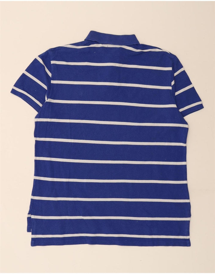 POLO RALPH LAUREN Tricou polo personalizat pentru bărbați, XL, bumbac cu dungi albastre