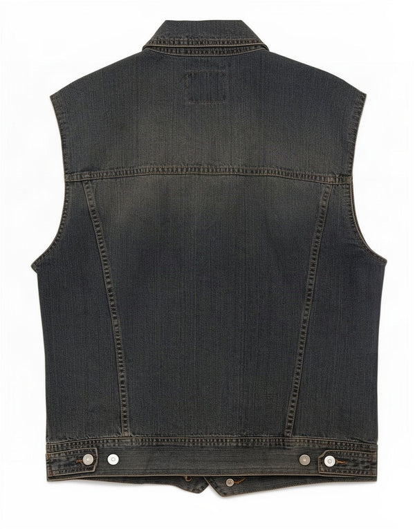 Gilet de blugi pentru bărbați Sisley UK 40, mare, albastru, bumbac
