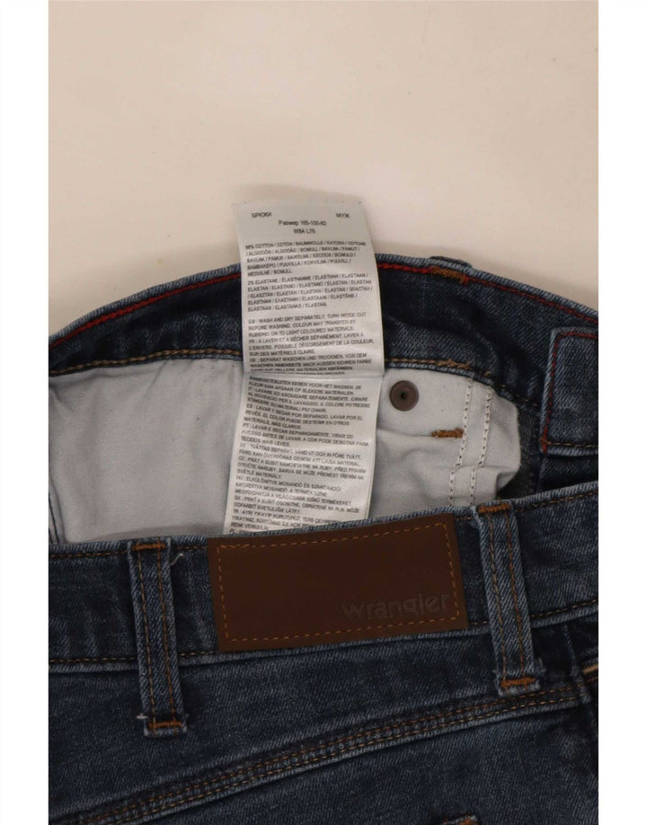 Blugi drepți Wrangler pentru bărbați W33 L30, bumbac albastru