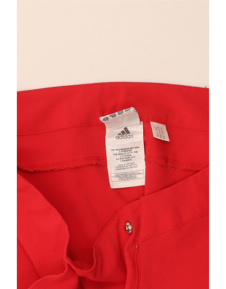 Bermudă ADIDAS Climalite pentru femei UK 10 Small W30 Poliester roșu