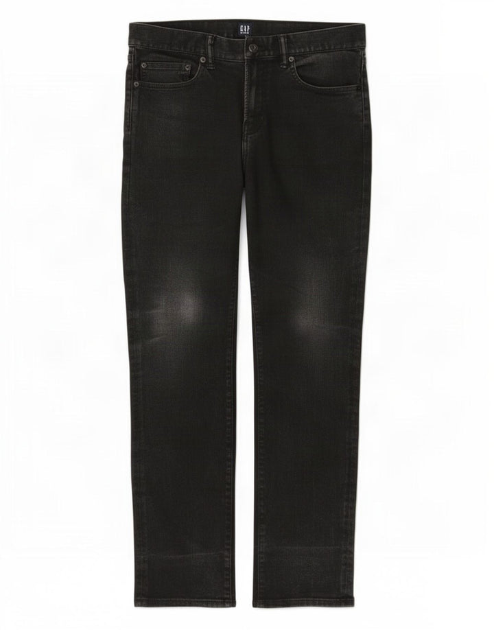 Blugi Gap Bărbați Drepți W32 L32 Bumbac Negru