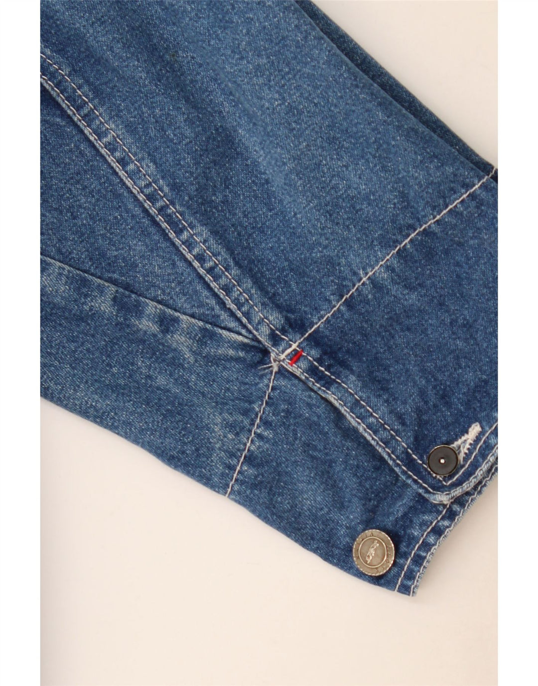 Jachetă de blugi supradimensionată pentru bărbați Krizia UK 14 Medium Blue