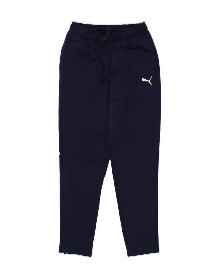 PUMA Boys Tracksuit Trousers 9-10 Years  Navy Blue Polyester Vintage Puma and Second-Hand Puma from Messina Hembry 