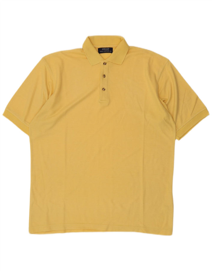 ST. BERNARD Mens Polo Shirt XL Yellow Polyester