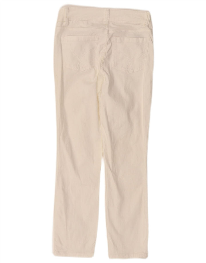 CREW CLOTHING Blugi tăiați pentru femei cu talie joasă UK 8 Mici L26 L23 Alb