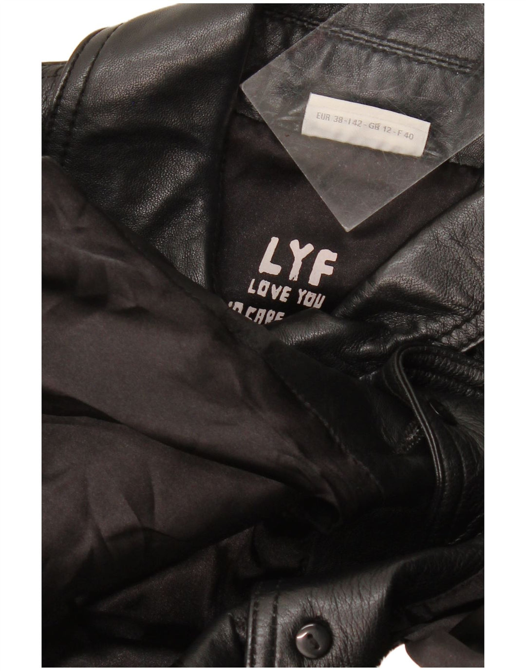 Palton de piele pentru femei Street One UK 12 Medium Black Leather