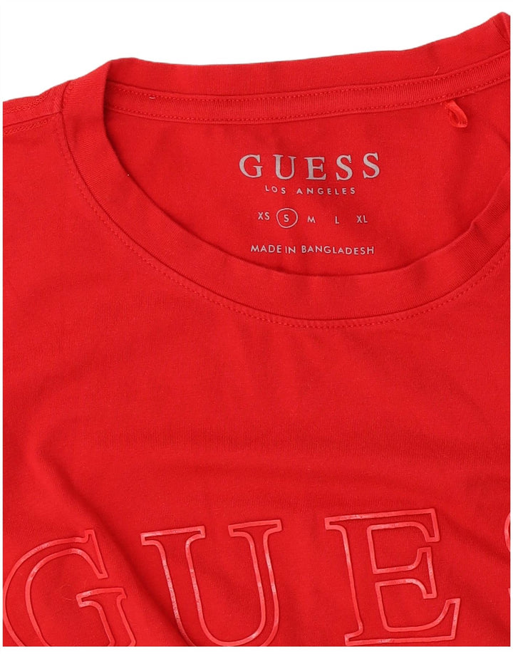 Tricou grafic Guess pentru femei Top UK 10 Small Red