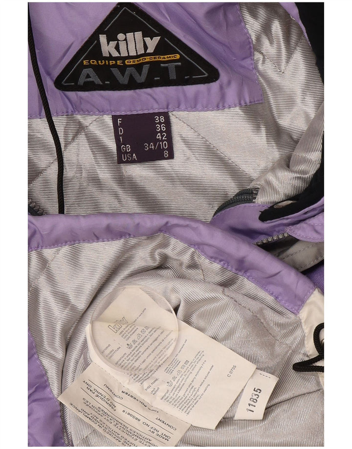 Jachetă de schi pentru femei Killy cu glugă UK 10, mov, poliester color bloc