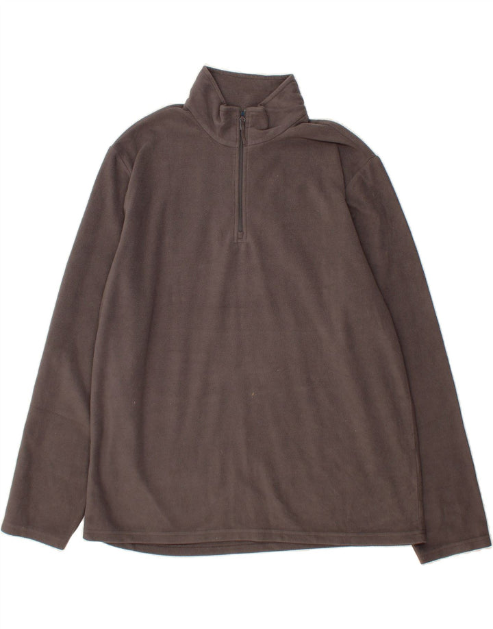 MOUNTAIN WAREHOUSE Mens Zip Neck Fleece Jumper XL Grey Polyester Vintage Mountain Warehouse and Second-Hand Mountain Warehouse from Messina Hembry 