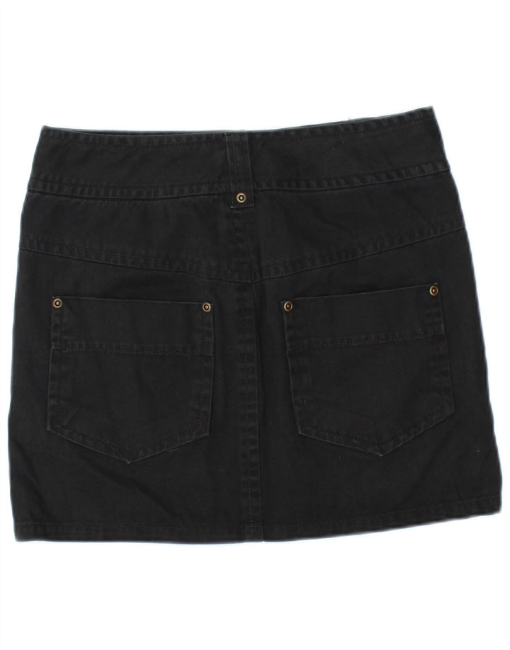 Fusta mini denim pentru femei BENETTON W28 Medium Black