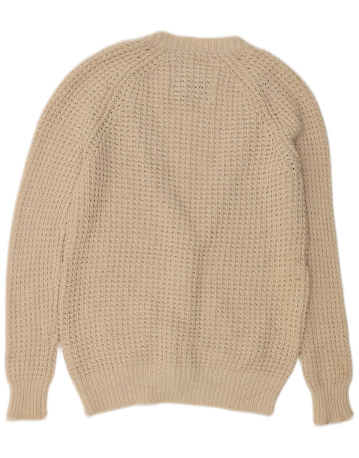 Jack Wills Pulover cardigan supradimensionat pentru femei UK 10 Mic Bej