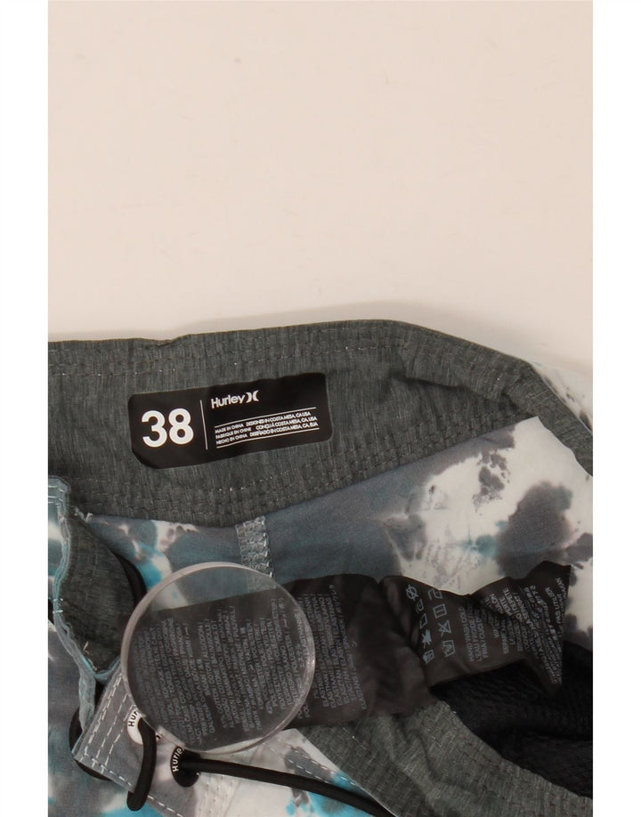 Pantaloni scurți de înot Hurley pentru bărbați, XL, gri, din poliester Tie Dye