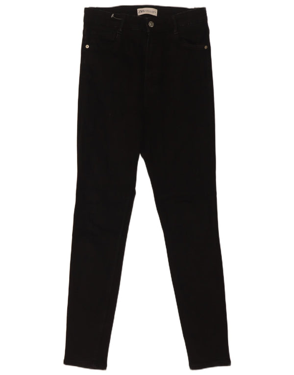 Blugi skinny dama Zara EU 38 Mici W28 L29 Bumbac negru