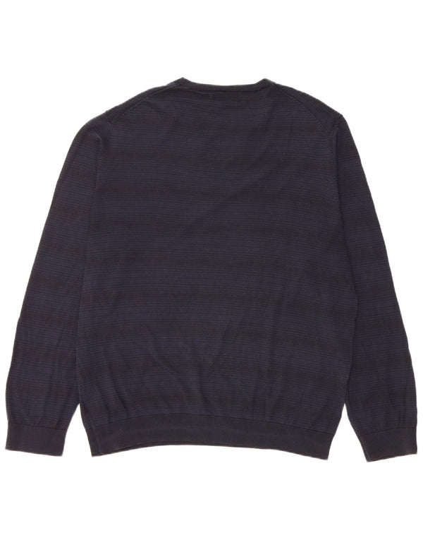 Pulover pentru bărbați Marks & Spencer Autograph cu decolteu rotund, mare, bleumarin