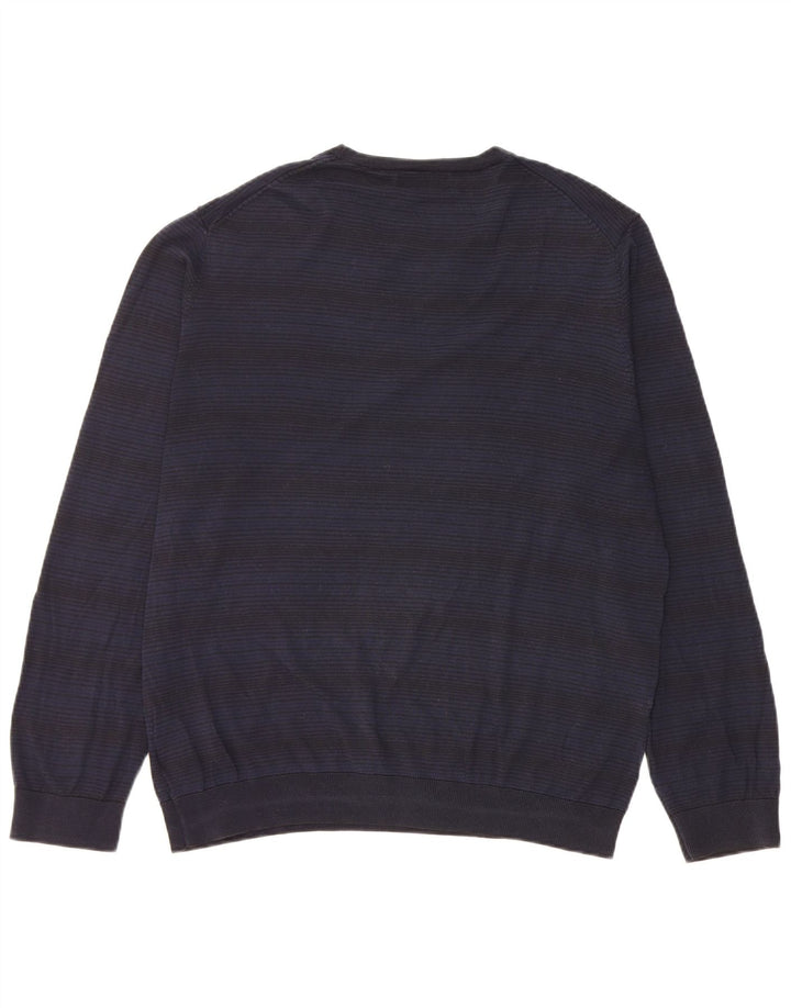 Pulover pentru bărbați Marks & Spencer Autograph cu decolteu rotund, mare, bleumarin
