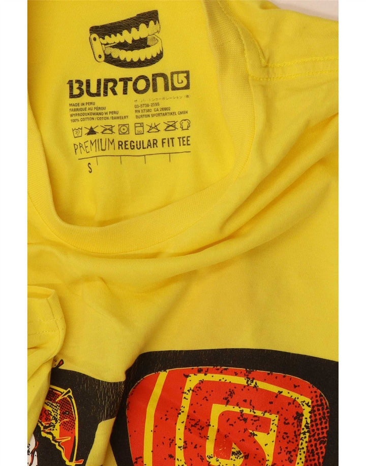 Tricou grafic Burton pentru bărbați Top mic din bumbac galben