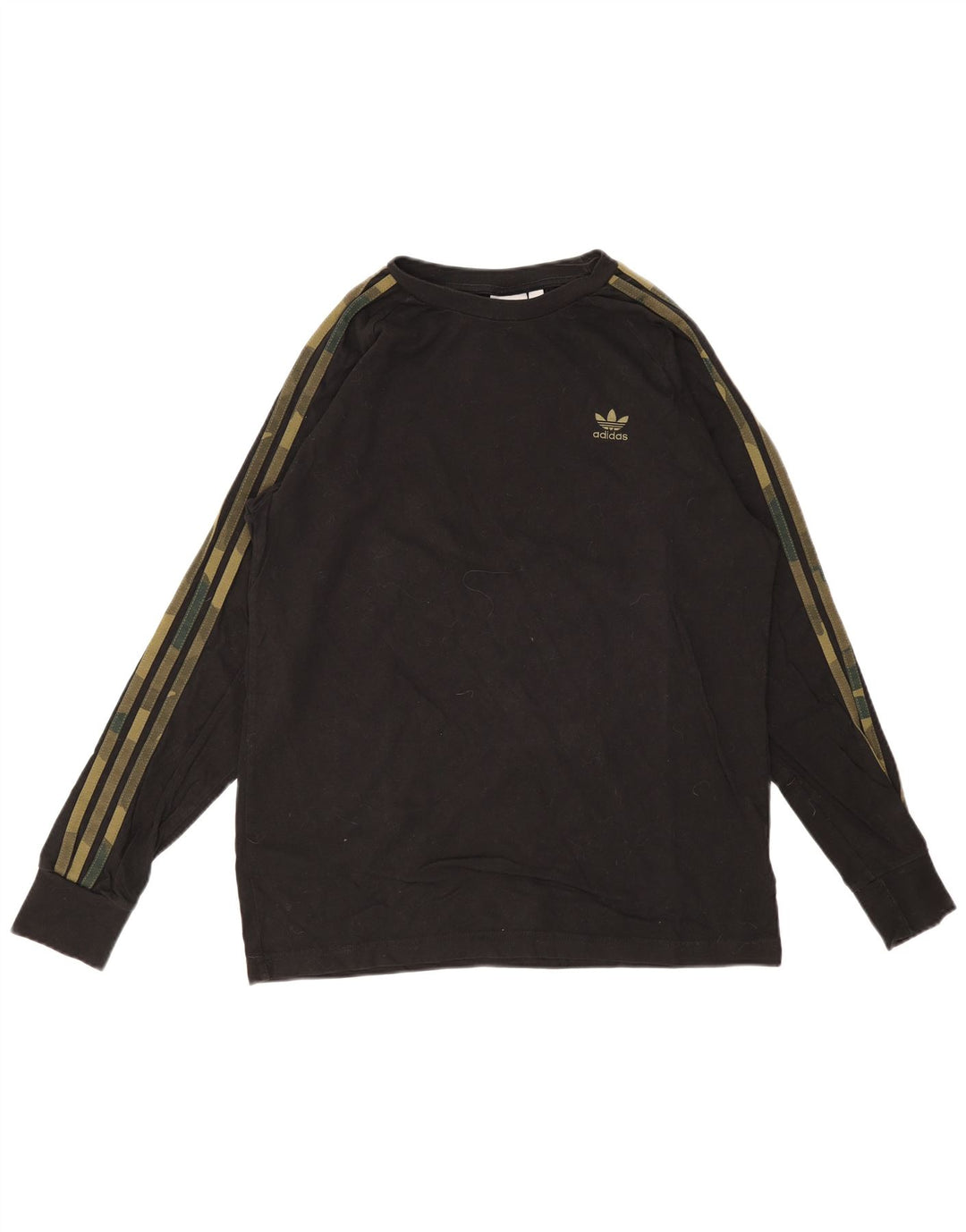Top bărbați ADIDAS cu mânecă lungă din bumbac mediu negru