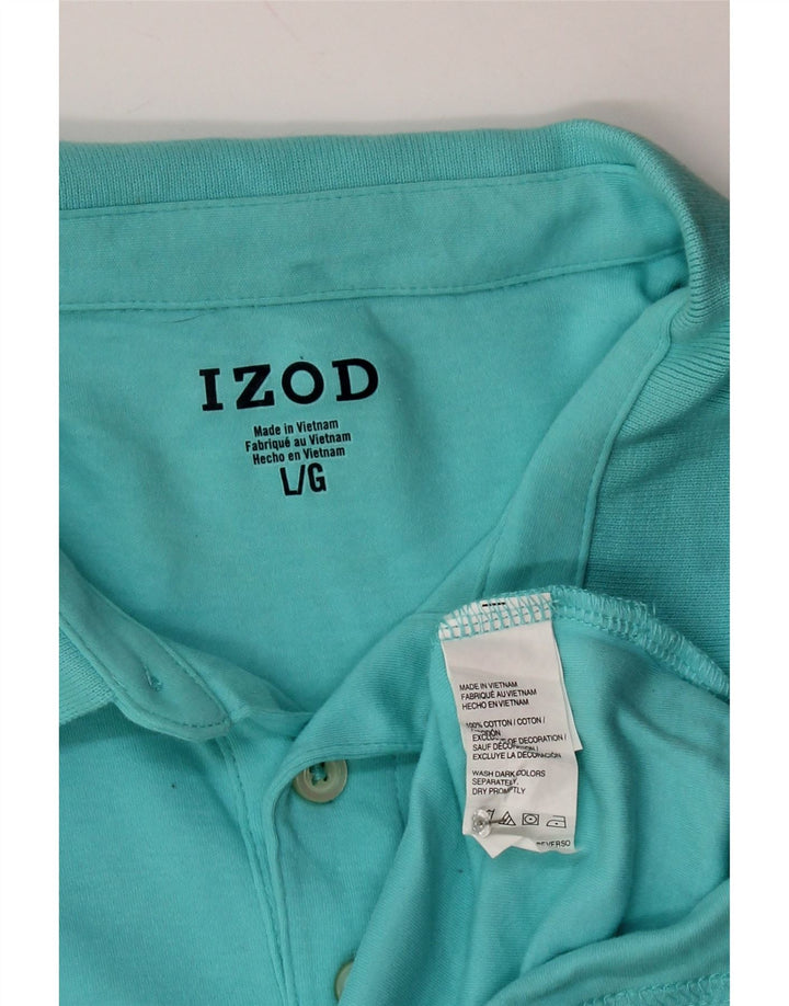 Tricou polo IZOD pentru bărbați, mare, albastru, bumbac