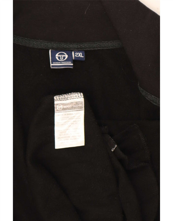 Jachetă de trening pentru bărbați Sergio Tacchini, bumbac negru 2XL