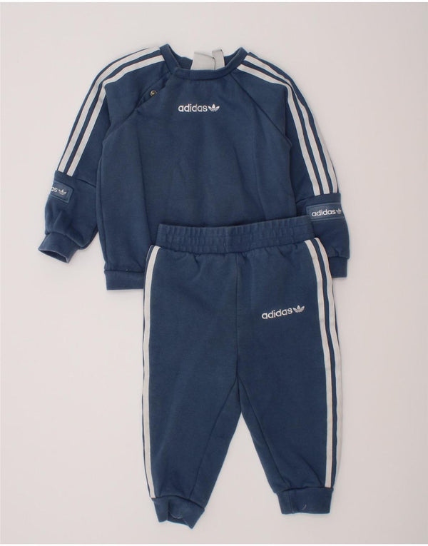 Trening complet Adidas Baby Boys Graphic 12-18 Luni Bumbac Albastru
