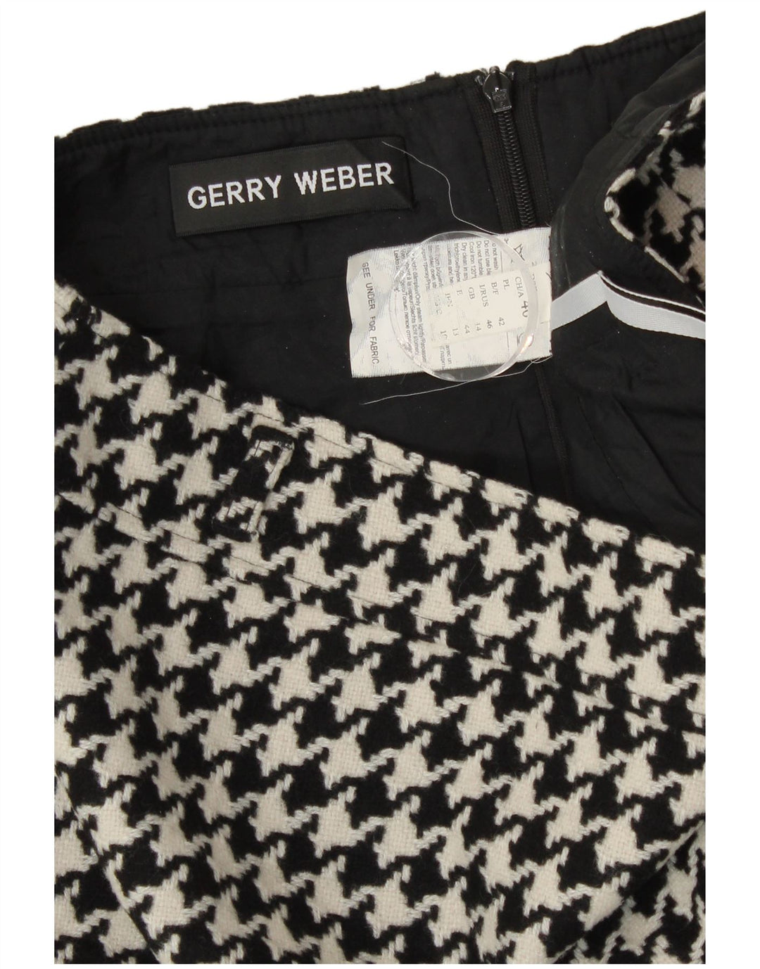 Fusta creion pentru femei Gerry Weber UK 14 mare W30 Lână neagră cu picior de gală