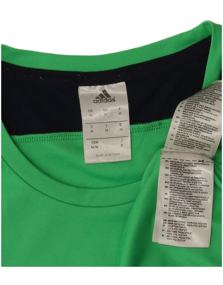 Tricou pentru bărbați Adidas Top Mediu Verde Poliester Colorblock