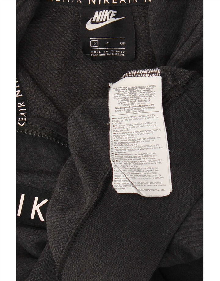 Pulover de hanorac oversized Graphic Crop Nike pentru femei UK 10 Mic Negru