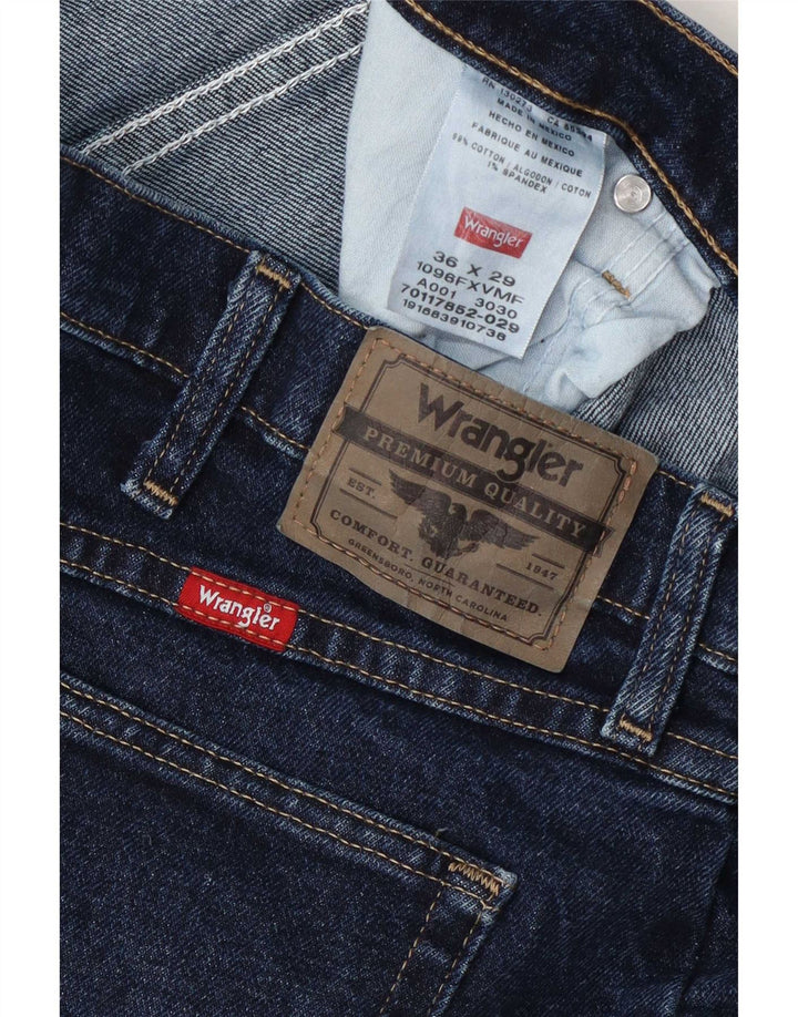 Blugi drepti pentru bărbați Wrangler W36 L29 Bumbac albastru