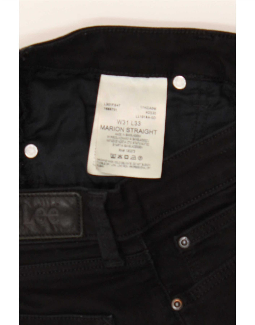 Blugi Lee Marion drepte pentru femei W31 L33 bumbac negru