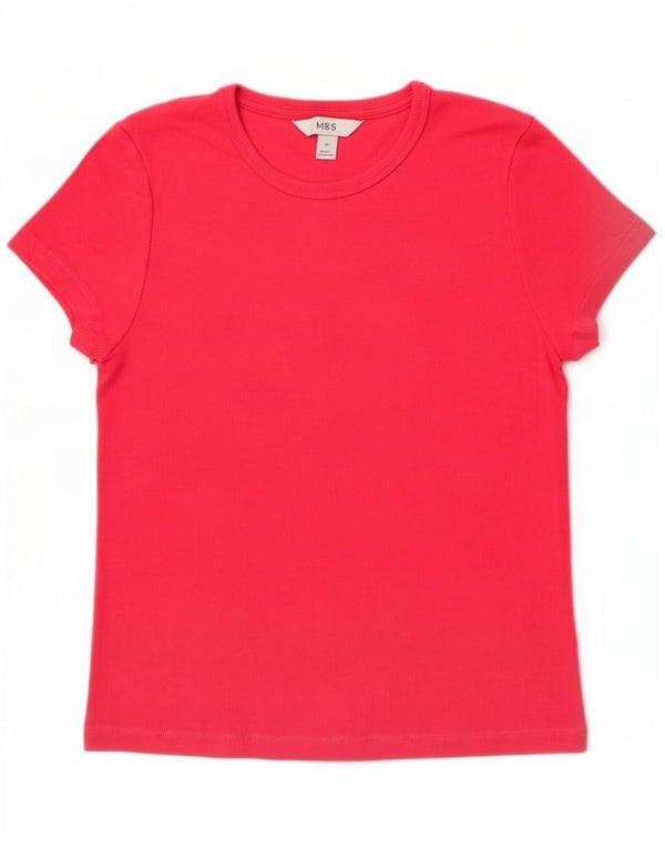Tricou pentru femei Marks & Spencer Top UK 12 Medium Pink Bumbac