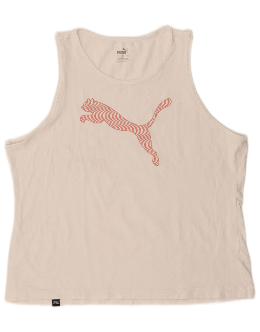 Top cu vestă grafică Puma pentru femei UK 18 XL, alb