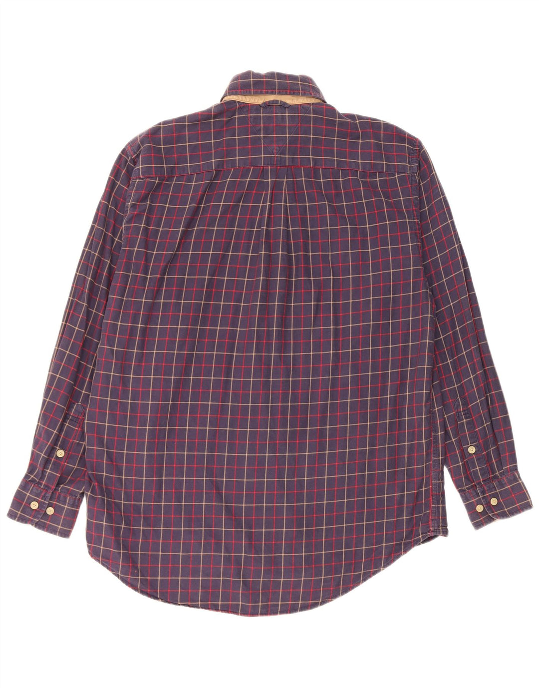 Cămașă de flanel pentru bărbați Tommy Hilfiger, bumbac cu carouri, albastru bleumarin