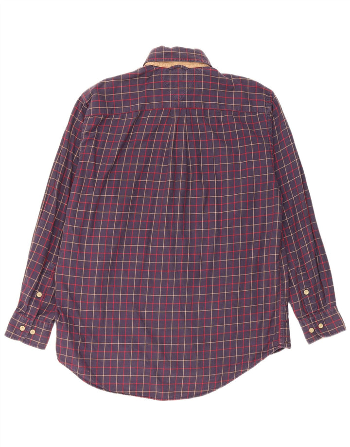 Cămașă de flanel pentru bărbați Tommy Hilfiger, bumbac cu carouri, albastru bleumarin