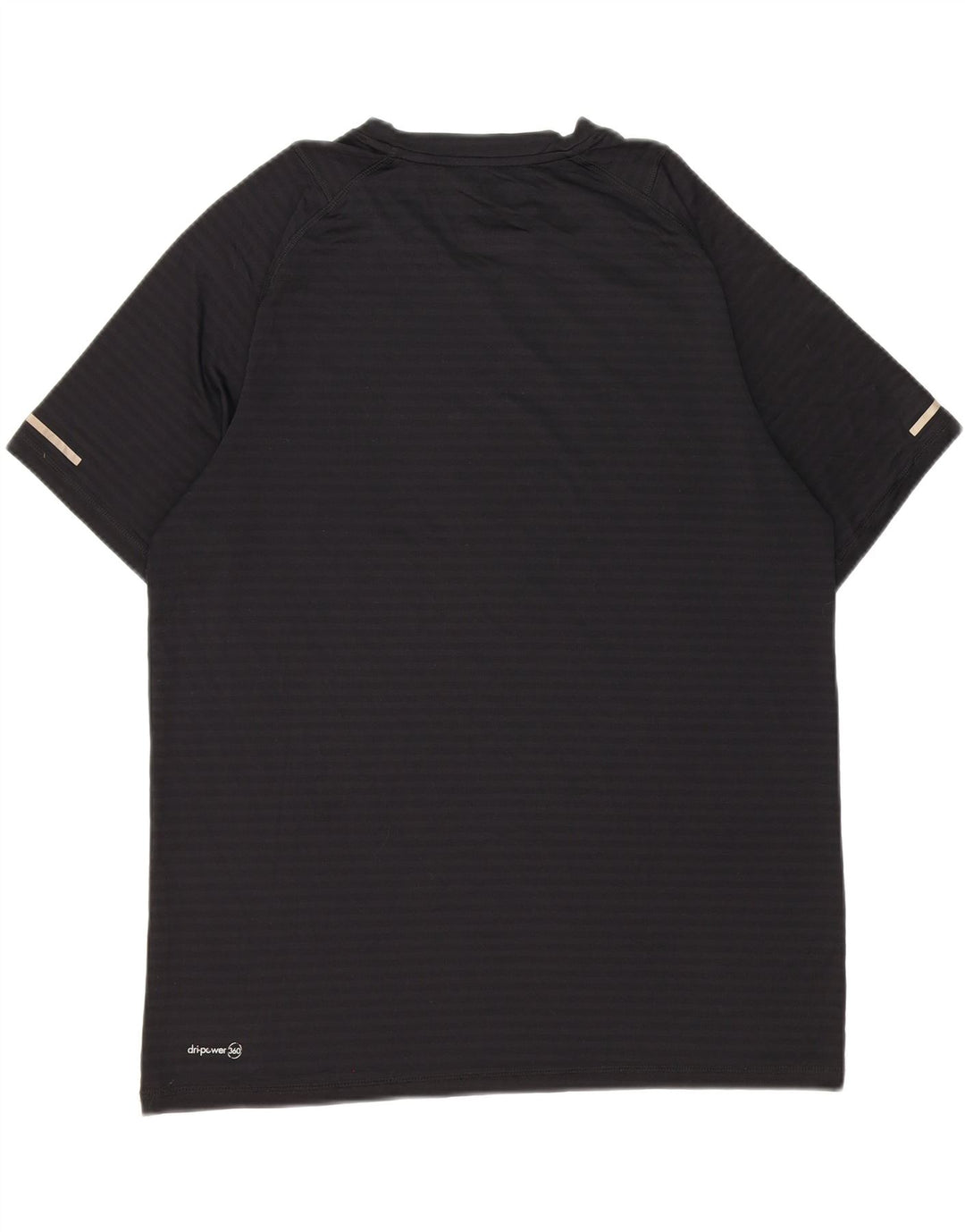 RUSSELL ATHLETIC Mens T-Shirt Top Large Black Striped Polyester Vintage Russell Athletic and Second-Hand Russell Athletic from Messina Hembry 